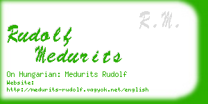 rudolf medurits business card